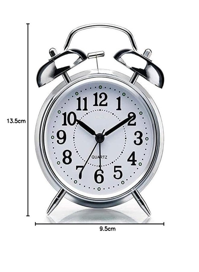 MAPPLE CREATION Kid's Metal Table/Desk Twin Bell Analog Alarm Clock - Image 2